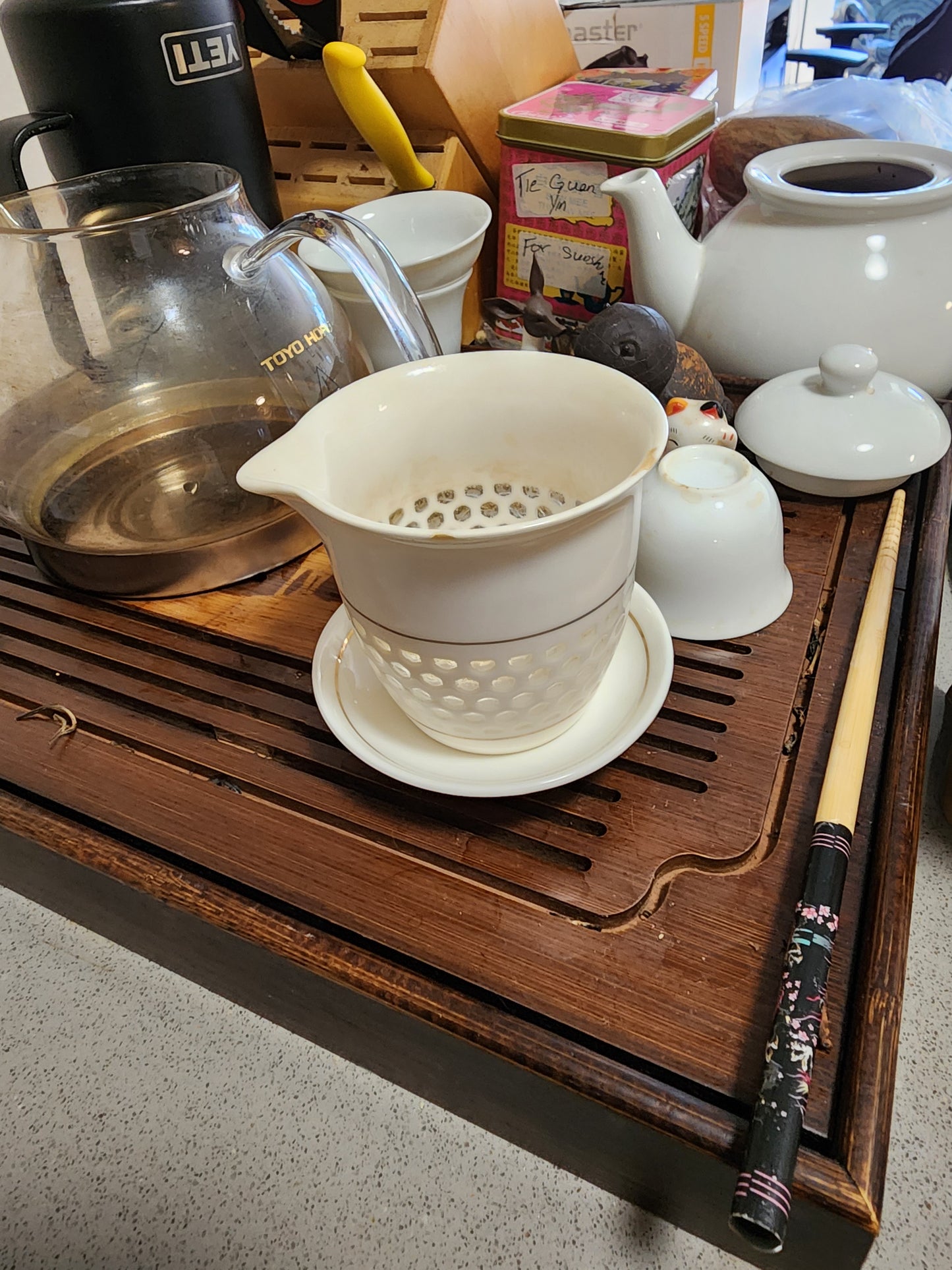 Porcelain tea coaster for Gong Dao Bei or Teacup