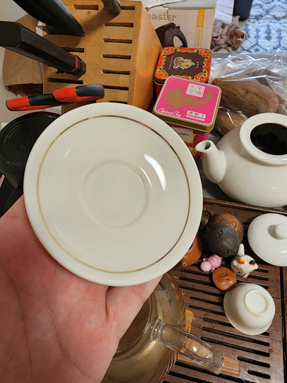 Porcelain tea coaster for Gong Dao Bei or Teacup